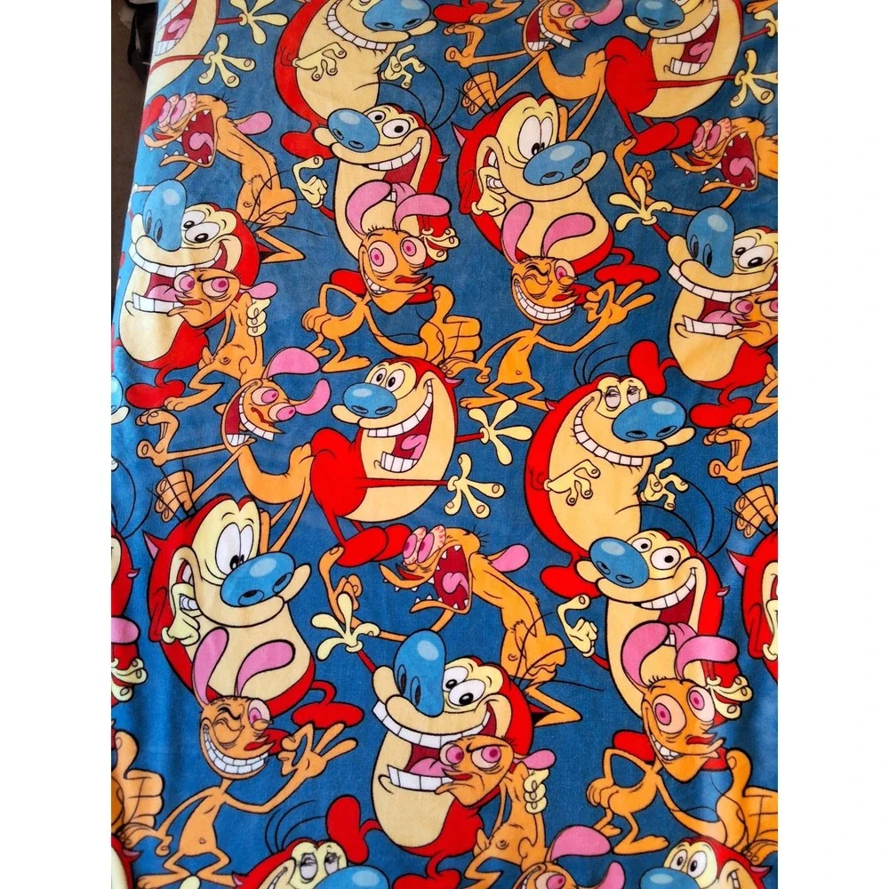 Northwest Nickelodeon Ren & Stimpy Oh Joy Fleece Throw Blanket Blue 46x60